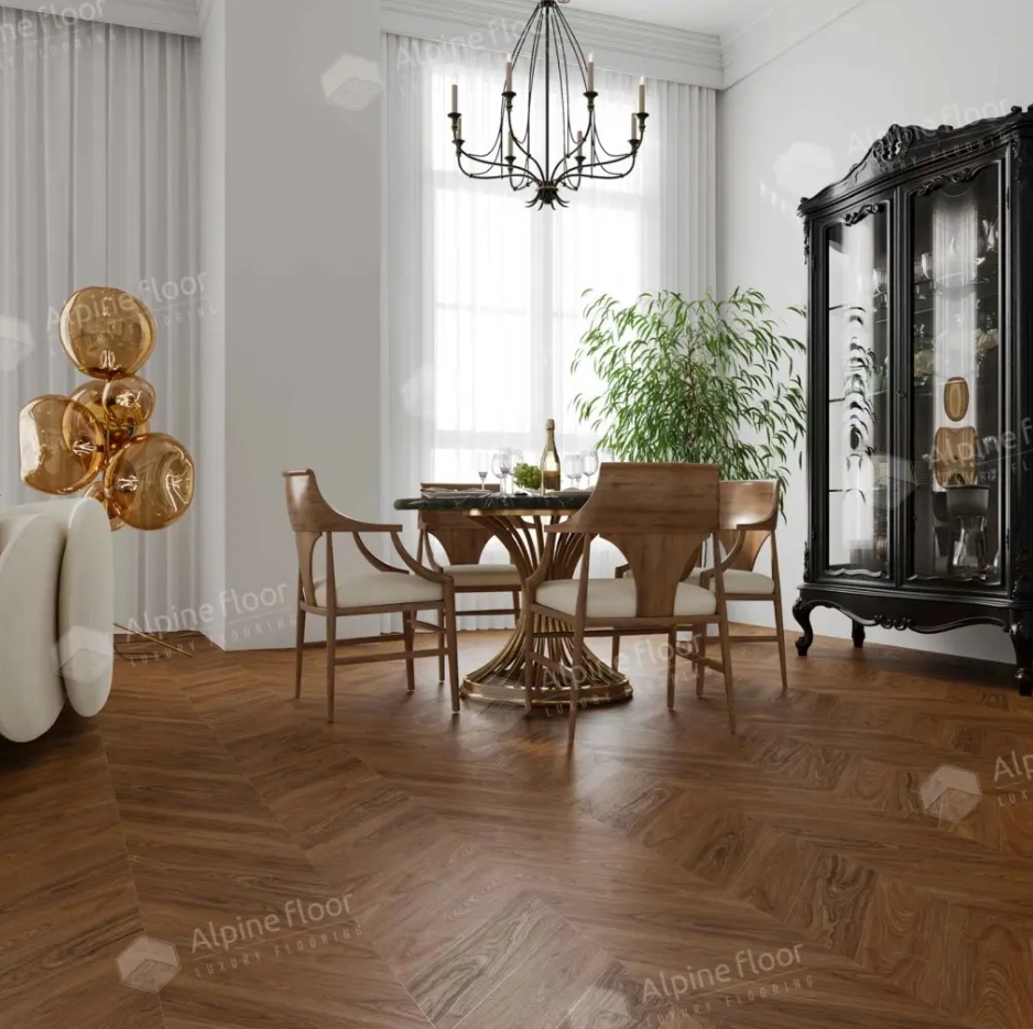 SPC ламинат Alpine Floor Chevron Alpine ECO 18-22 Орех Нойер Chevron